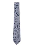 Topman Mens Blue And White Paisley Print Tie
