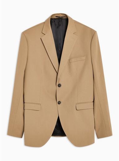 Selected Homme Mens Brown Selected Homme Beige Blazer