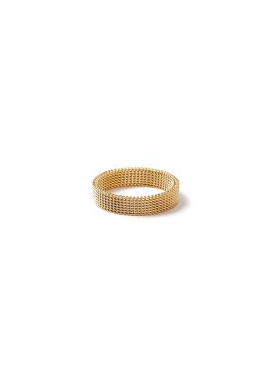 Topman Mens Gold Mesh Ring*