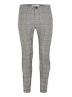 Topman Mens Black And White Check Taping Stretch Skinny Chinos