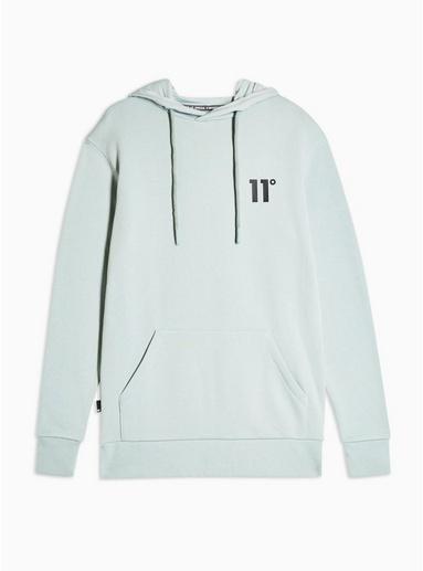 11 Degrees Mens 11 Degrees Light Green Pullover Hoodie