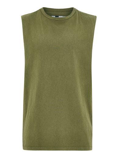 Topman Mens Khaki Tank Vest