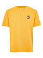 Topman Mens Yellow Crest Embroidery T-shirt