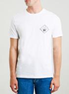 Topman Mens White Slim Fit Printed T-shirt