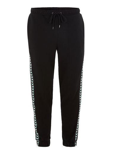 Topman Mens Black Chevron Taped Joggers