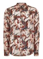Topman Mens Multi Paisley Sheer Long Sleeve Shirt