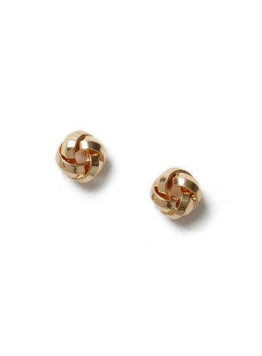 Topman Mens Black Gold Knot Stud Earrings*