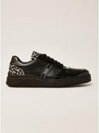 Topman Mens Black Leather Sollo Sneakers