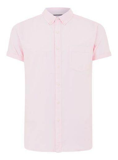 Topman Mens Pink Oxford Shirt