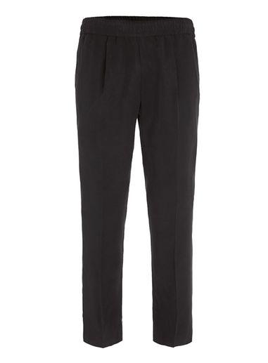 Topman Mens Lux Black Tencel Smart Joggers