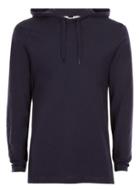 Topman Mens Blue Navy Jersey Classic Fit Hoodie