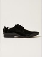 Topman Mens Black Patent Leather Brisk Derby Shoes