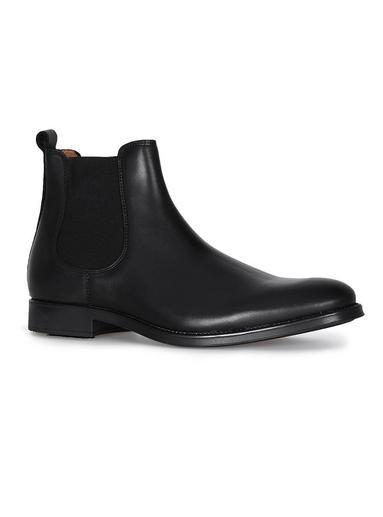 Topman Mens Selected Homme's Black Leather Chelsea Boots