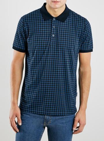 Topman Mens Peter Werth Blue Polo Shirt