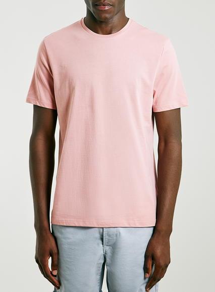 Topman Mens Pink Slim Fit T-shirt