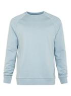 Topman Mens Blue Fog Classic Fit Raglan Sweatshirt