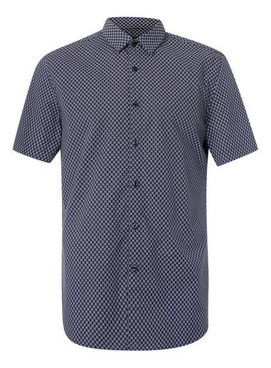 Topman Mens Blue Navy Daisy Dot Short Sleeve Shirt