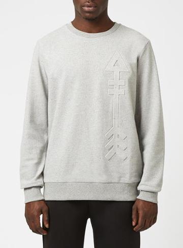 Topman Mens N1sq Grey Arrow Sweatshirt*