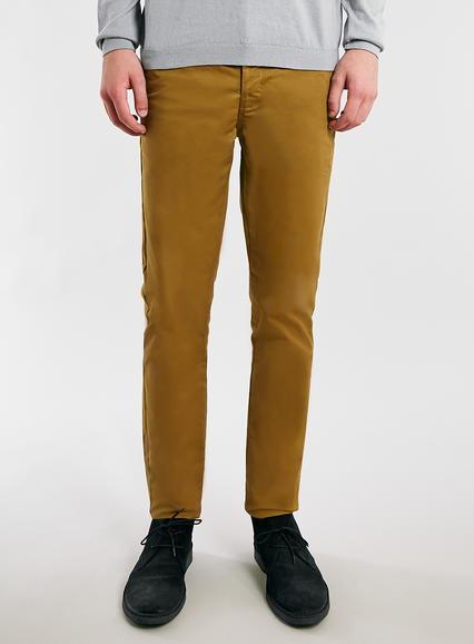 Topman Mens Brown Stretch Skinny Chino