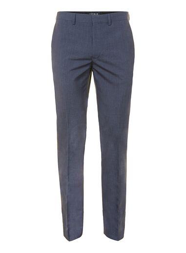 Topman Mens Blended Blue Skinny Fit Suit Pants