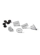 Topman Mens Black And White Word Brooch Pack*