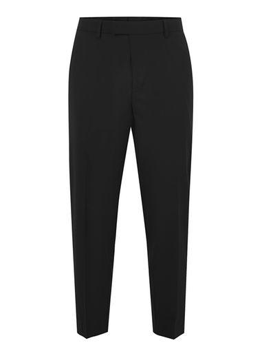 Topman Mens Black Smart Tapered Pants