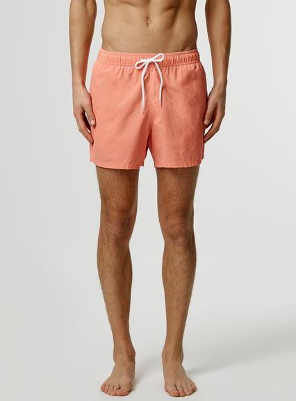 Topman Mens Orange Peach Pigment Swim Shorts