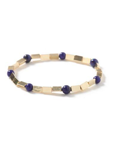 Topman Mens Blue Gold Look And Navy Semi Precious Bracelet*