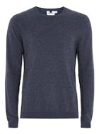 Topman Mens Blue Petrol Twist Side Ribbed Sweater