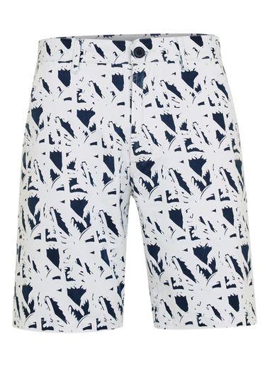 Topman Mens Blue Nicce Navy And White Palm Print Shorts