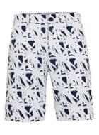 Topman Mens Blue Nicce Navy And White Palm Print Shorts