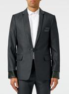 Topman Mens Rogues Of London Longline Grey Suit Jacket