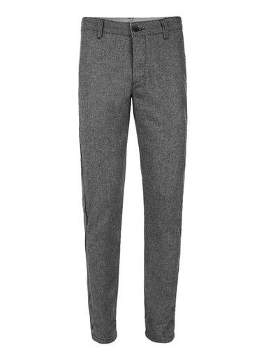 Topman Mens Grey Dogtooth Stretch Skinny Chinos