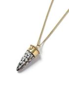 Topman Mens Black And White Mosaic Stone Tusk Necklace*