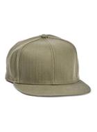 Topman Mens Green Light Khaki Herringbone Snapback Cap