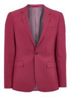 Topman Mens Bright Pink Textured Ultra Skinny Fit Suit Jacket