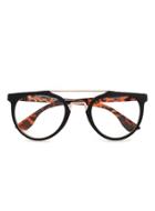 Topman Mens Black Tortiseshell Reader Glasses