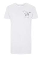 Topman Mens White Logo Longline Muscle T-shirt