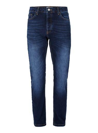 Topman Mens Dark Wash Blue Standard Fit Jeans