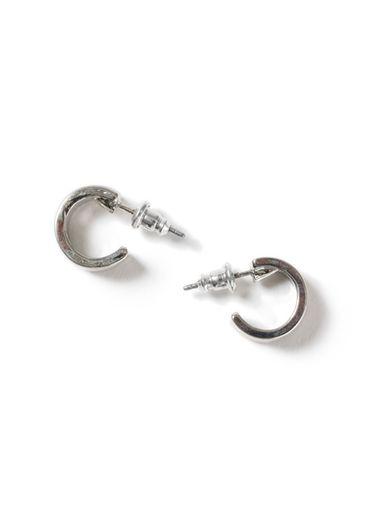 Topman Mens Matte Silver Look Hoop Earrings*