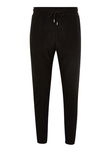 Topman Mens Black Twill Joggers