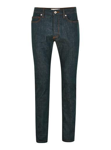Topman Mens Navy Raw Stretch Slim Jeans