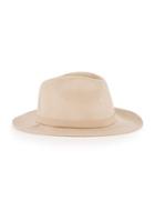 Topman Mens Brown Camel Soft Trim Wool Puritan Hat