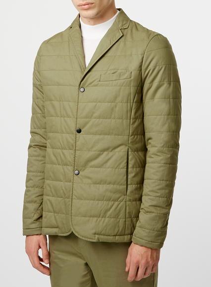 Topman Mens Green Co-ord Collection Khaki Wadded Blazer