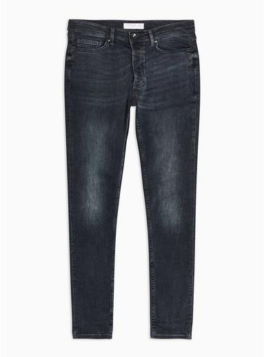 Topman Mens Blue Black Stretch Skinny Jeans