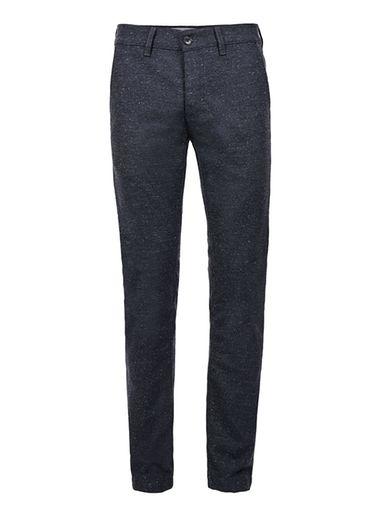 Topman Mens Blue Navy Slim Fit Textured Stretch Chinos