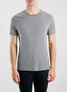 Topman Mens Grey Charcoal Textured Ribbed T-shirt