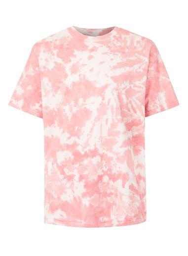 Topman Mens Topman Finds Pink And Off White Tie Dye T-shirt
