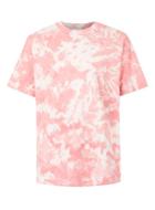 Topman Mens Topman Finds Pink And Off White Tie Dye T-shirt