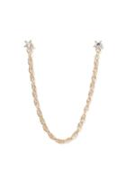 Topman Mens Silver Gold Look Crystal Stone Collar Tips*
